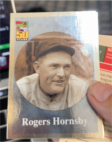 1991 Topps #1 Rogers Hornsby — front