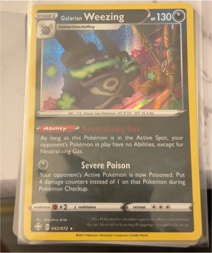 2021 Pokémon 042 Galarian Weezing — front