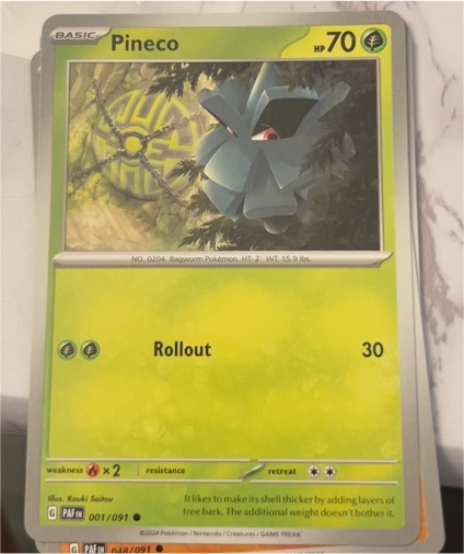 2024 Pokémon #001 Pineco — front
