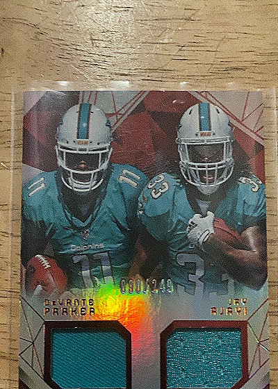 2018 Panini Certified New Generation Duals #New Generation Duals DeVante Parker & Jay Ajayi — front