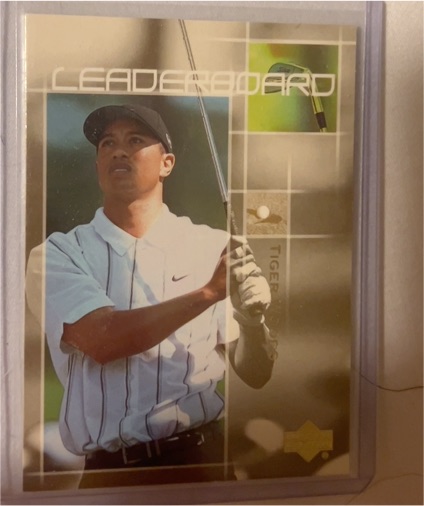 1997 Upper Deck Leaderboard Tiger Woods — front