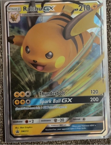 2019 Pokemon SM213 Raichu GX — front
