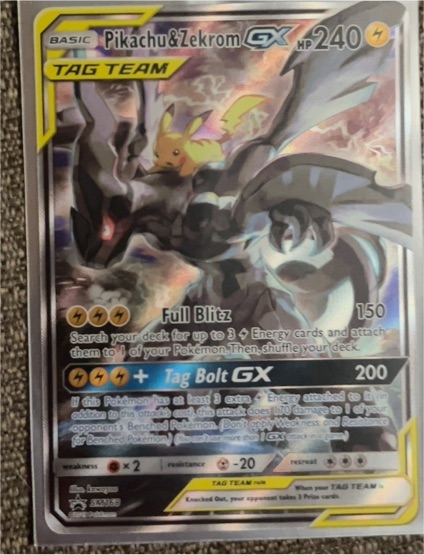 2018 Pokémon SM35 Pikachu & Zekrom GX Tag Team — front