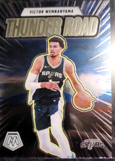 2023 Panini Mosaic Thunder Road #TH-1 Victor Wembanyama — front