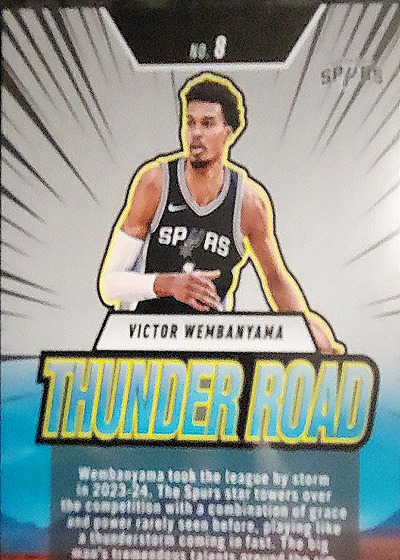 2023 Panini Mosaic Thunder Road #TR-8 Victor Wembanyama — back