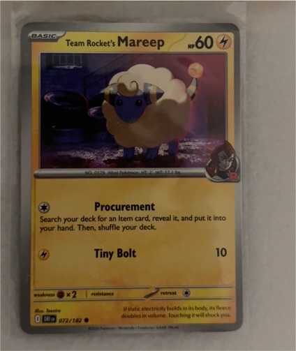 2021 Pokémon Chilling Reign #072 Team Rocket's Mareep — front