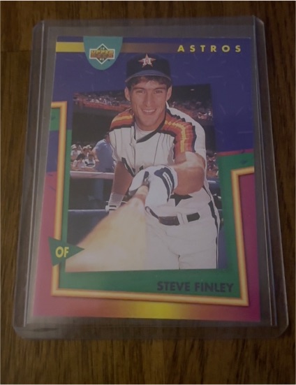 1990 Upper Deck #1 Steve Finley — front