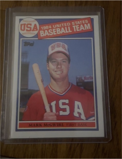 1984 Topps USA Baseball Team Mark McGwire — front