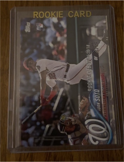 2018 Topps Juan Soto Rookie Card — front