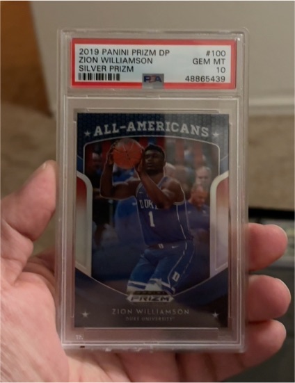 2019 Panini Prizm DP #100 Zion Williamson Silver Prizm — front