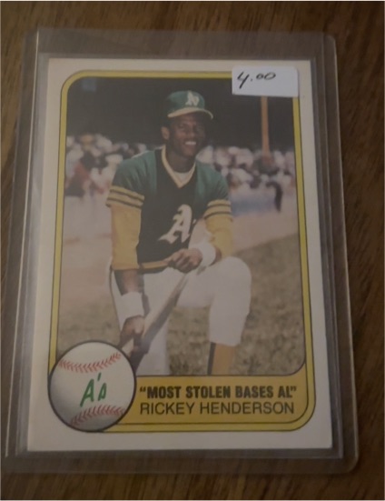 1980 Topps #600 Rickey Henderson — front