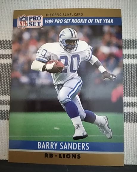 1989 Pro Set #1 Barry Sanders Rookie of the Year — front