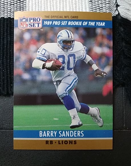 1989 Pro Set Rookie of the Year Barry Sanders — front