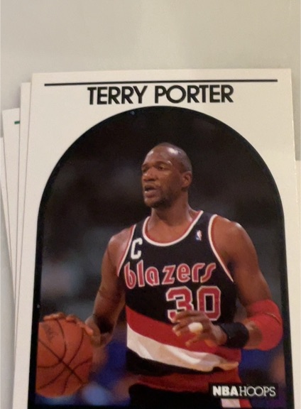 1990 NBA Hoops #30 Terry Porter — front