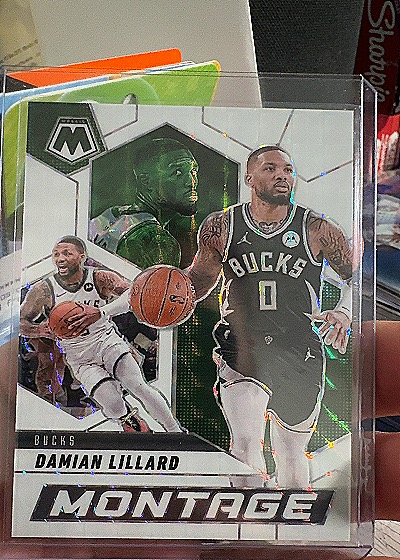 2022-23 Panini Mosaic Basketball Montage #M-11 Damian Lillard — front
