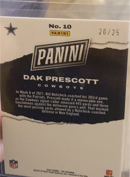 2021 Panini The National #10 Dak Prescott — front