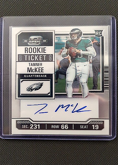 2023 Panini Contenders Optic Rookie Ticket # Tanner McKee — front