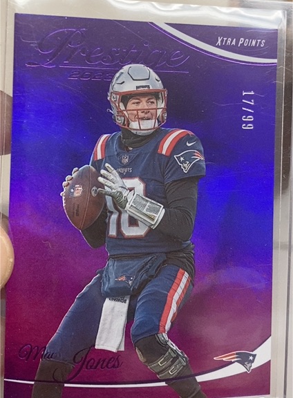 2023 Panini Prestige #197 Mac Jones Xtra Points Purple Parallel — front