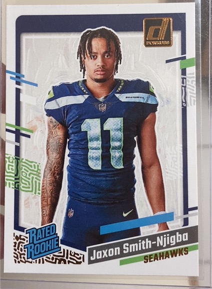 2023 Donruss #7 Jaxon Smith-Njigba Rated Rookie Portrait — front
