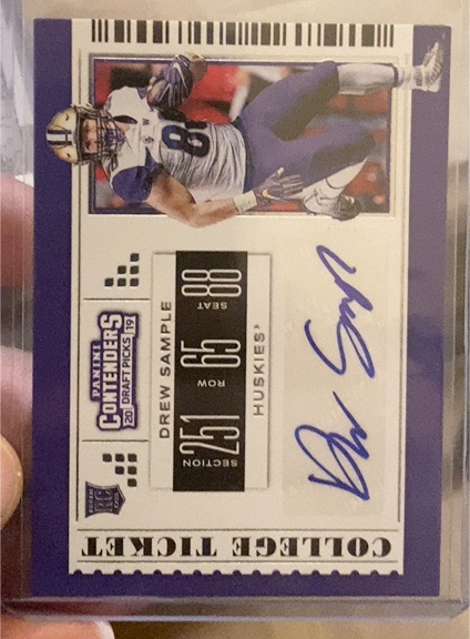 2019 Panini Contenders Draft Picks #274 Drew Sample — front