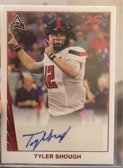 2021 Leaf Memories Tyler Shough RC — front
