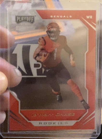 2021 Panini Chronicles Playoff Momentum Rookies #PMR-5 Ja'Marr Chase — front