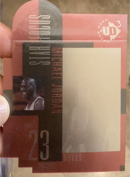 1996-97 Upper Deck UD3 #23 Michael Jordan Star Focus Die Cut — front