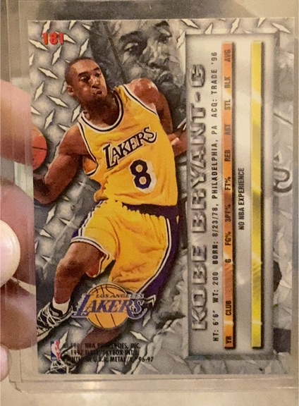1996-97 Fleer Metal #181 Kobe Bryant — front