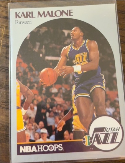 1990-91 NBA Hoops #292 Karl Malone — front