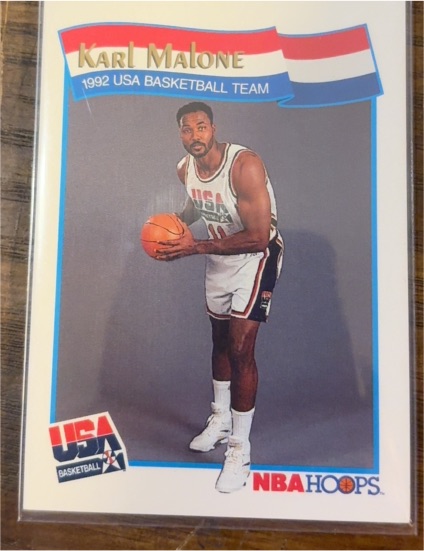 1992 NBA Hoops #56 Karl Malone — front