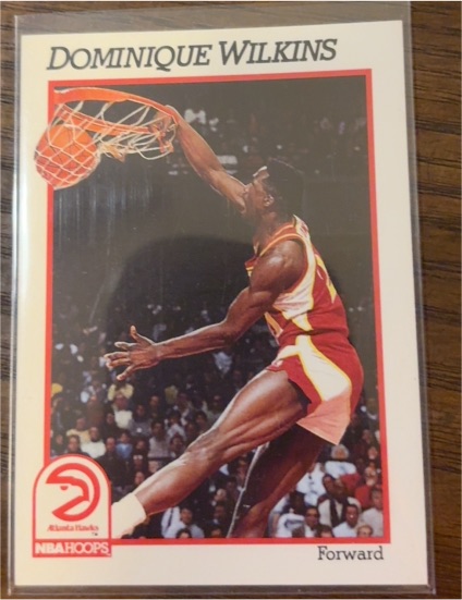1991-92 NBA Hoops #7 Dominique Wilkins — front