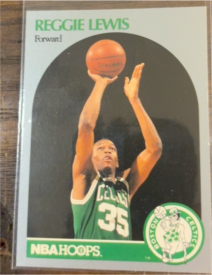 1990 NBA Hoops #43 Reggie Lewis Boston Celtics — front