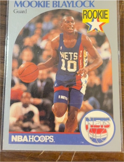 1990-91 NBA Hoops #193 Mookie Blaylock Rookie — front