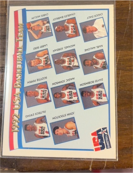 1991 NBA Hoops #62 Michael Jordan 1992 USA Basketball Team — front
