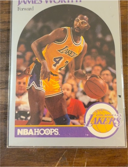 1990-91 NBA Hoops #163 James Worthy — front