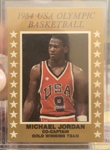1984 USA Olympic Basketball Michael Jordan Co-Captain Gold Winning Team — front