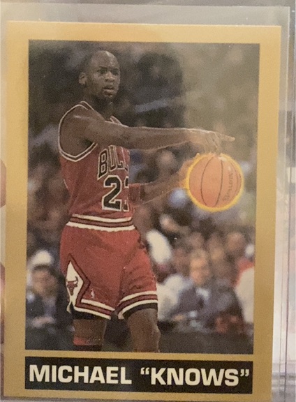 1990 Michael Jordan "Knows" Offense Promo Card — front