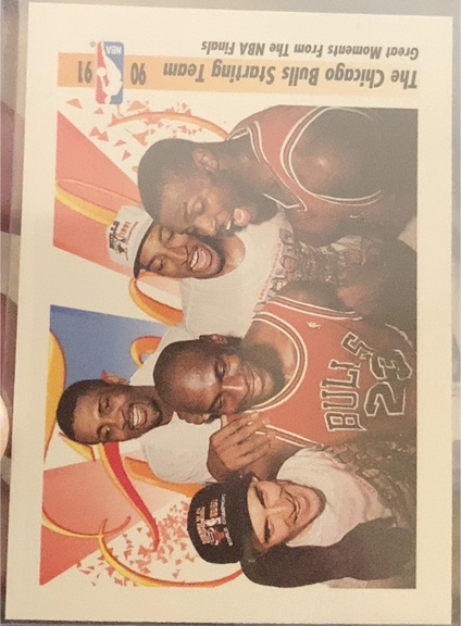 1991-92 SkyBox #337 The Chicago Bulls Starting Team — front