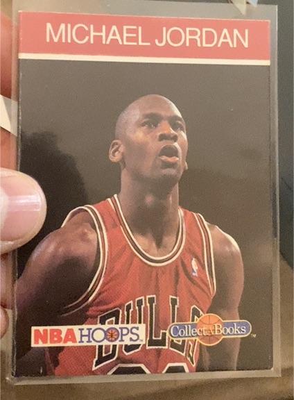1990 NBA Hoops Collect A Books #4 Michael Jordan — front