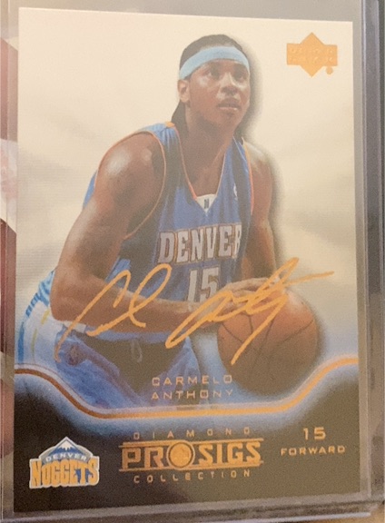 2004-05 Upper Deck Pro Sigs #15 Carmelo Anthony — front