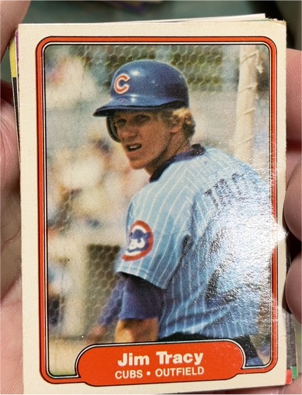 1982 Fleer #605 Jim Tracy — front