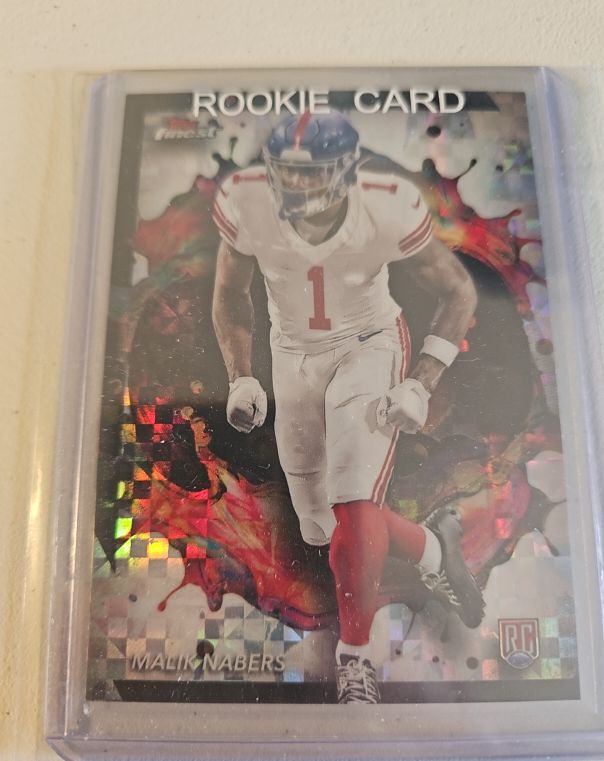 2024 Topps Finest #90 Malik Nabers Rookie Card — front