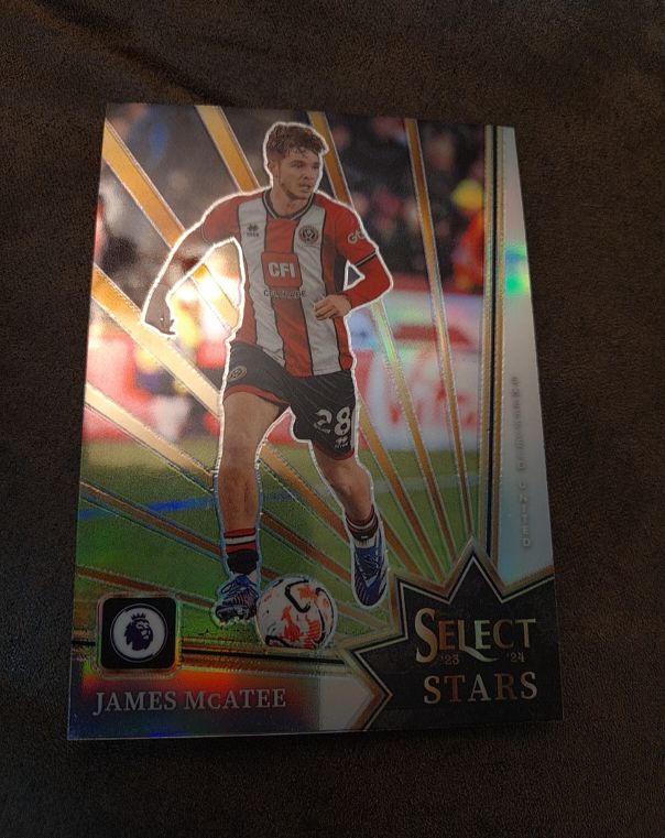 2023-24 Panini Select Premier League Select Stars #17 James McAtee Silver Prizm — front