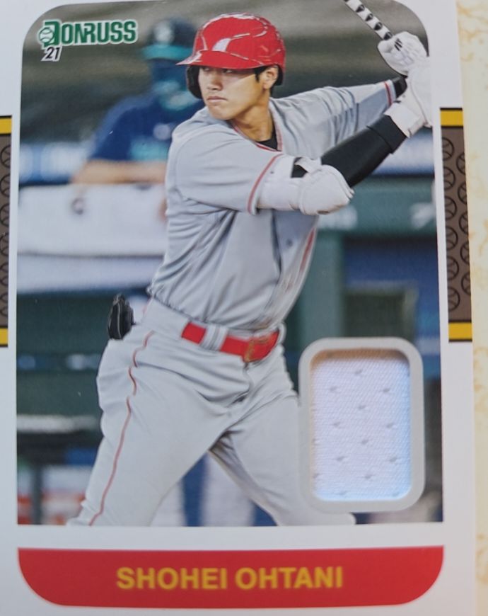 2021 Donruss Retro 1987 Materials #87M-SO Shohei Ohtani — front