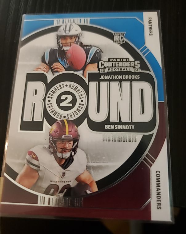 2024 Panini Contenders Round Numbers #25 Jonathon Brooks, Ben Sinnott — front