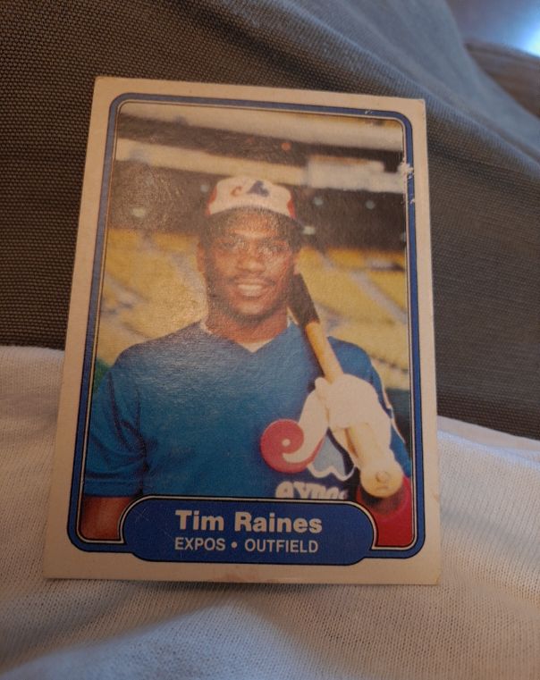 1982 Fleer #202 Tim Raines — front