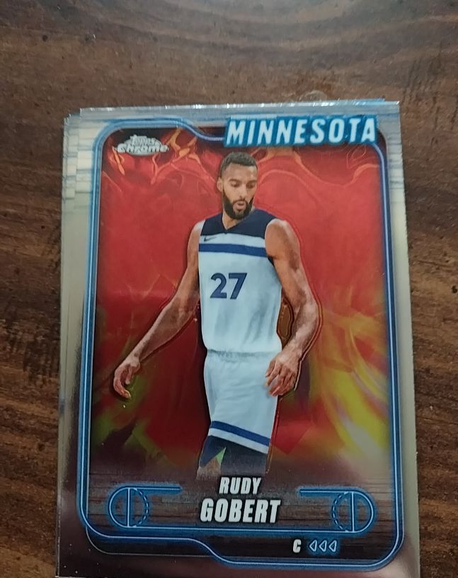 2024-25 Topps Chrome #90 Rudy Gobert — front