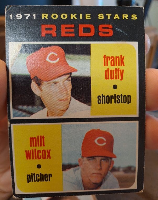 1971 Topps #164 Rookie Stars Reds Frank Duffy, Milt Wilcox — front