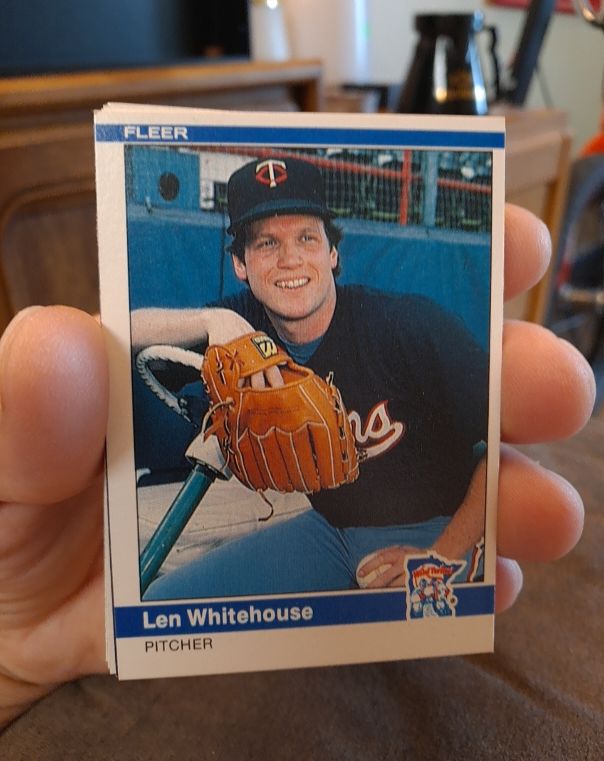 1984 Fleer #578 Len Whitehouse — front