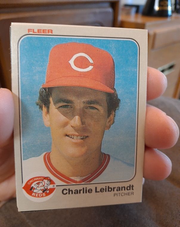 1983 Fleer #596 Charlie Leibrandt — front